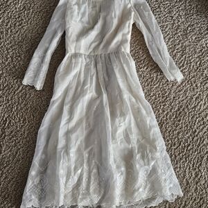 Posh Ivory Lace Womens Dress